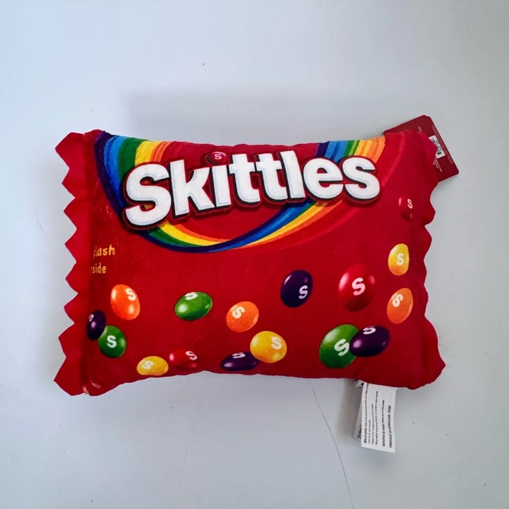 NWT Iscream Skittles Plush Stuffed Pillow Filled with Mini Pillows